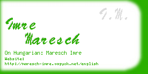 imre maresch business card